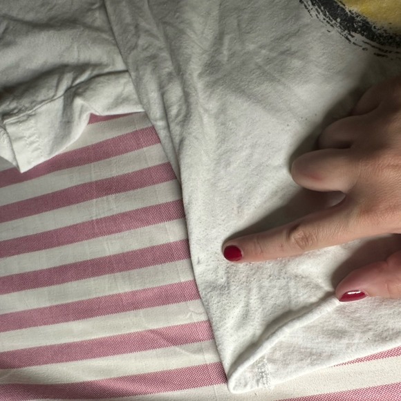 Altar'd State Smiley Face White Cropped Top Size Medium Short Sleeves Trendy - Picture 4 of 7